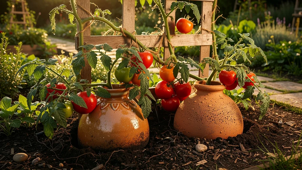 Oyas en terre cuite vitrifiées et non vitrifiées pour arroser tomates sans gaspiller en jardin