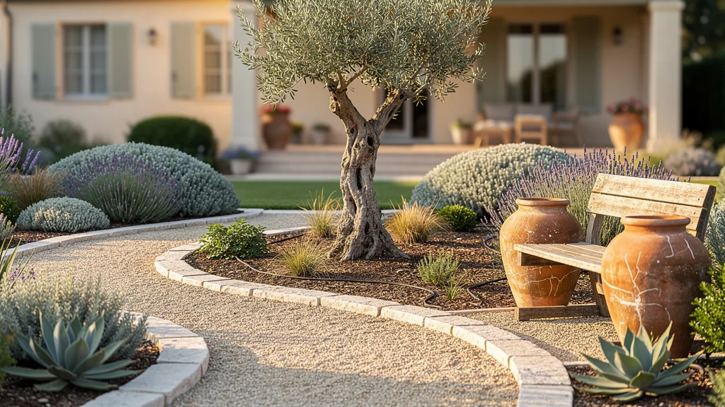 Jardin méditerranéen de 600 m² structuré après 6 ans, entre renoncements et beauté durable