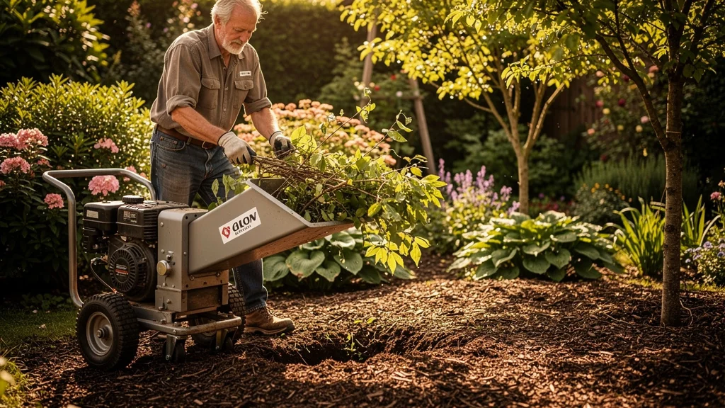Mon premier été à broyer mes tailles pour faire mon propre BRF de paillage après la pluie en jardin