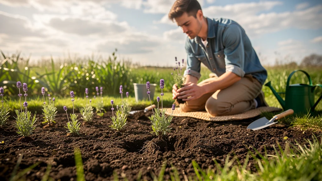 Moment idéal pour planter la lavande au printemps dans un jardin soigné et lumineux